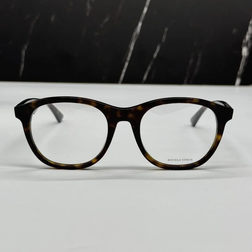 NEW BOTTEGA VENETA BV1130OA 002 HAVANA ROUND WOMEN EYEGLASSES